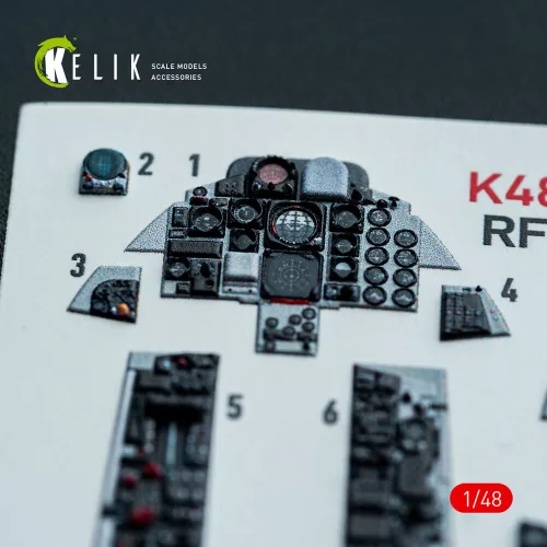 Kelik RF-4E - interior 3D decals for Hasegawa kit - 3D belsőtér-részletező matricakészlet