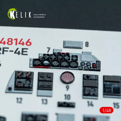 Kelik RF-4E - interior 3D decals for Hasegawa kit - 3D belsőtér-részletező matricakészlet