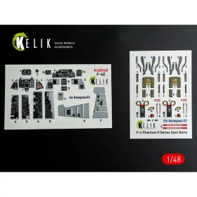   Kelik F-4E - interior 3D decals for Hasegawa kit - 3D belsőtér-részletező matricakészlet