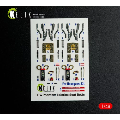 Kelik F-4E - interior 3D decals for Hasegawa kit - 3D belsőtér-részletező matricakészlet