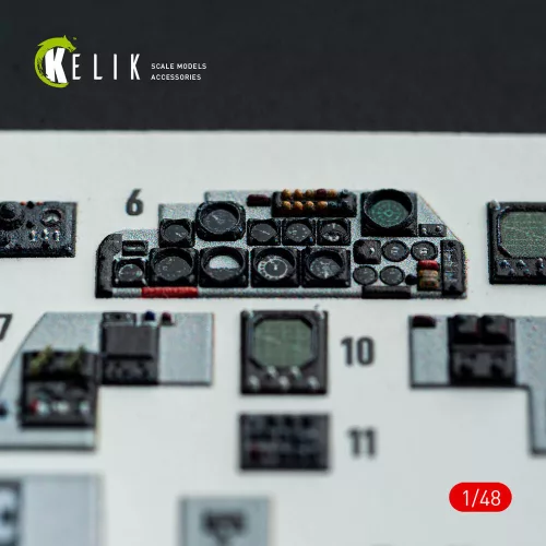 Kelik F-4E - interior 3D decals for Hasegawa kit - 3D belsőtér-részletező matricakészlet