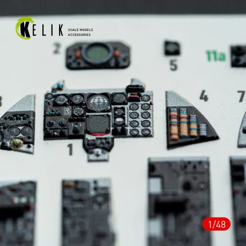 Kelik F-4E - interior 3D decals for Hasegawa kit - 3D belsőtér-részletező matricakészlet