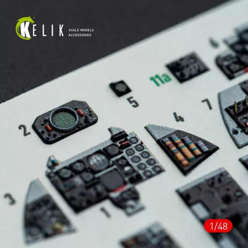 Kelik F-4E - interior 3D decals for Hasegawa kit - 3D belsőtér-részletező matricakészlet