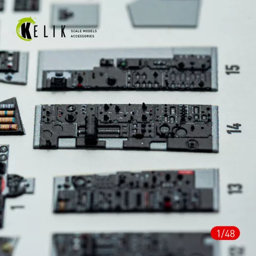 Kelik F-4E - interior 3D decals for Hasegawa kit - 3D belsőtér-részletező matricakészlet