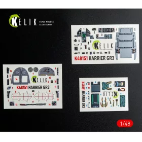   Kelik HARRIER GR3 - interior 3D decals for Kinetic kit - 3D belsőtér-részletező matricakészlet