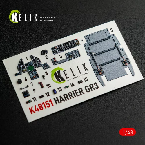 Kelik HARRIER GR3 - interior 3D decals for Kinetic kit - 3D belsőtér-részletező matricakészlet