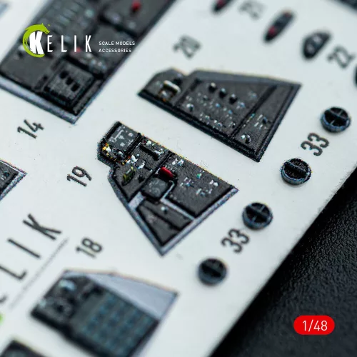 Kelik F-14D - interior 3D decals for GWH kit - 3D belsőtér-részletező matricakészlet
