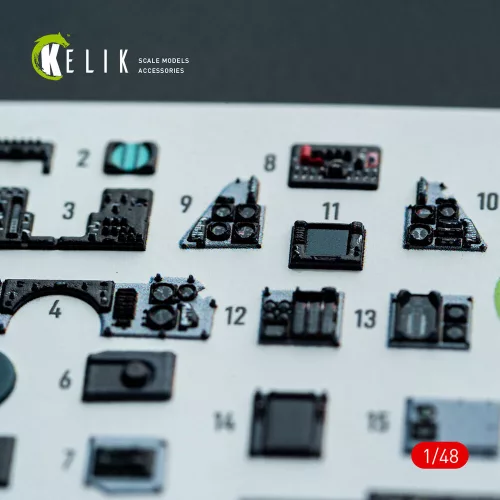 Kelik F-14A - interior 3D decals for Hasegawa kit - 3D belsőtér-részletező matricakészlet