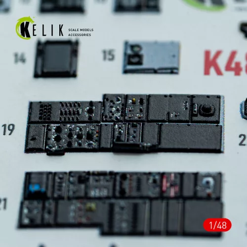 Kelik F-14A - interior 3D decals for Hasegawa kit - 3D belsőtér-részletező matricakészlet