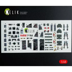   Kelik F-14A - interior 3D decals for GWH kit - 3D belsőtér-részletező matricakészlet