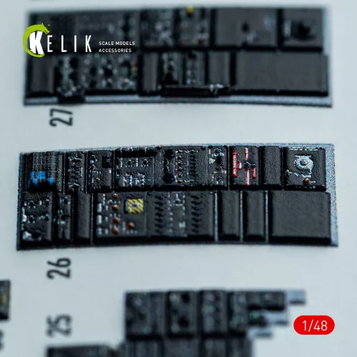 Kelik F-14A - interior 3D decals for GWH kit - 3D belsőtér-részletező matricakészlet