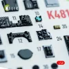Kelik F-14A - interior 3D decals for GWH kit - 3D belsőtér-részletező matricakészlet