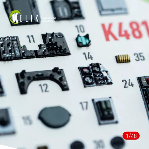 Kelik F-14A - interior 3D decals for GWH kit - 3D belsőtér-részletező matricakészlet
