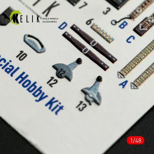 Kelik FOKKER D.XXI - interior 3D decals for Special Hobby kit - 3D belsőtér-részletező matricakészlet