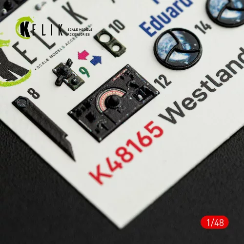 Kelik Westland Lysander Mk.III - interior 3D decals for Eduard kit - 3D belsőtér-részletező matricakészlet