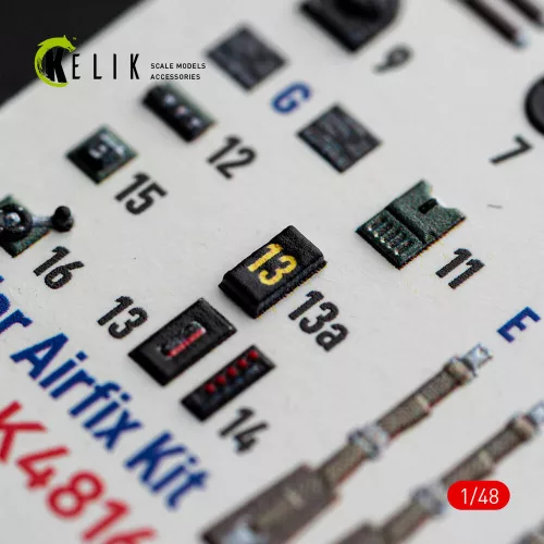 Kelik Spitfire TR.9 - interior 3D decals for Airfix - 3D belsőtér-részletező matricakészlet