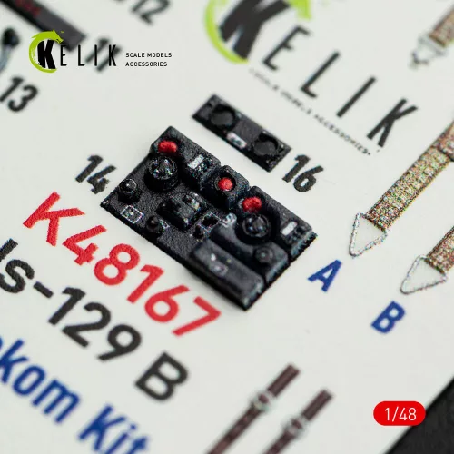 Kelik Hs-129 B - interior 3D decals for Takom kit - 3D belsőtér-részletező matricakészlet