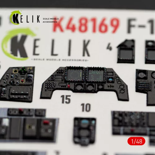 Kelik F-16I SUFA - interior 3D decals for GWH kit - 3D belsőtér-részletező matricakészlet