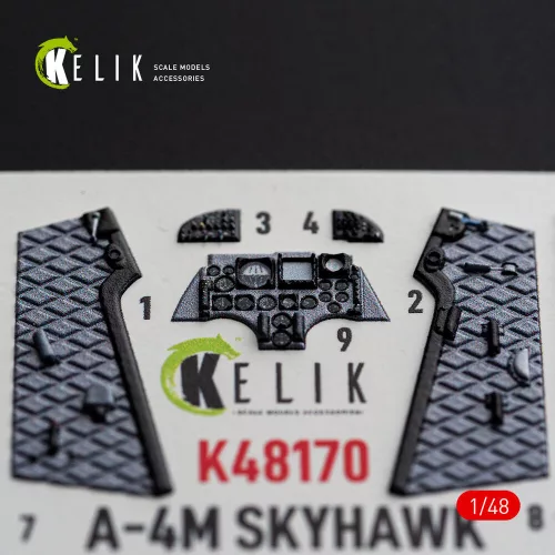 Kelik A-4M SKYHAWK - interior 3D decals for Hasegawa - 3D belsőtér-részletező matricakészlet