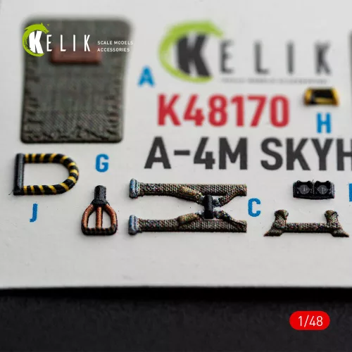 Kelik A-4M SKYHAWK - interior 3D decals for Hasegawa - 3D belsőtér-részletező matricakészlet
