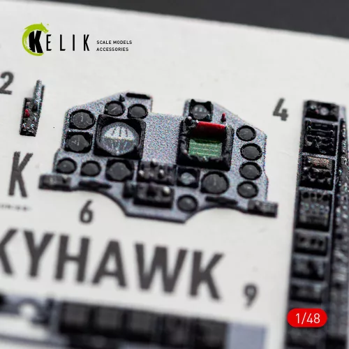 Kelik TA-4J SKYHAWK - interior 3D decals for Hasegawa - 3D belsőtér-részletező matricakészlet