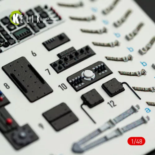 Kelik H-34A/UH-34D - interior 3D decals for Italeri kit - 3D belsőtér-részletező matricakészlet