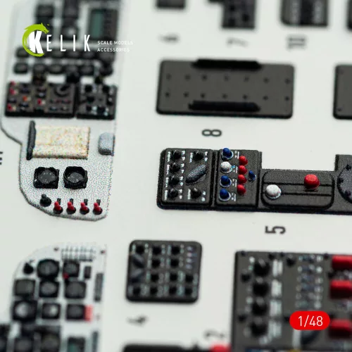 Kelik H-34A/UH-34D - interior 3D decals for Italeri kit - 3D belsőtér-részletező matricakészlet