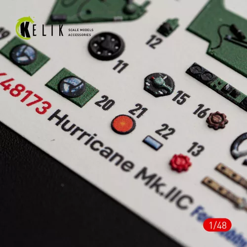 Kelik Hurricane Mk.IIC - interior 3D decals for Hobby Boss - 3D belsőtér-részletező matricakészlet