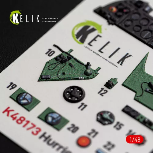Kelik Hurricane Mk.IIC - interior 3D decals for Hobby Boss - 3D belsőtér-részletező matricakészlet