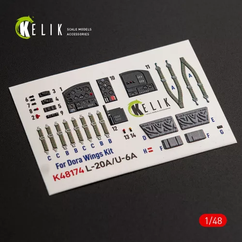 Kelik L-20A/U-6A - type 1 interior 3D decals for Dora Wings - L-20A/U-6A - 1. típus – 3D belsőtér-részletező matricakészlet