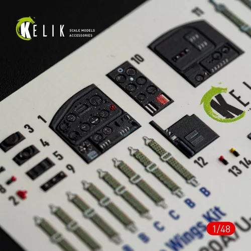 Kelik L-20A/U-6A - type 1 interior 3D decals for Dora Wings - L-20A/U-6A - 1. típus – 3D belsőtér-részletező matricakészlet