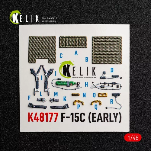 Kelik F-15C (Early) - interior 3D decals for Hasegawa - 3D belsőtér-részletező matricakészlet