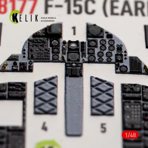 Kelik F-15C (Early) - interior 3D decals for Hasegawa - 3D belsőtér-részletező matricakészlet