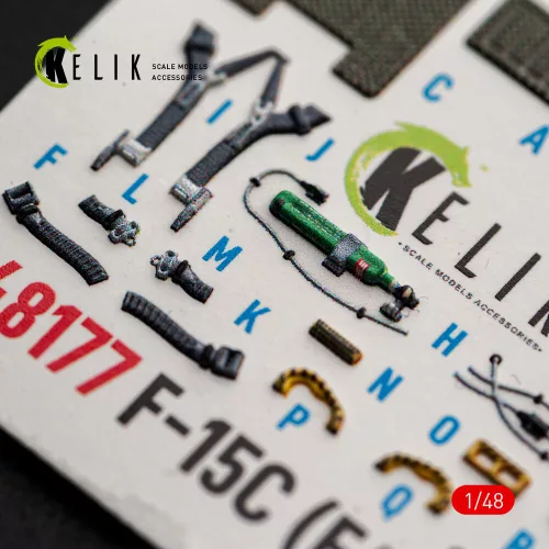 Kelik F-15C (Early) - interior 3D decals for Hasegawa - 3D belsőtér-részletező matricakészlet
