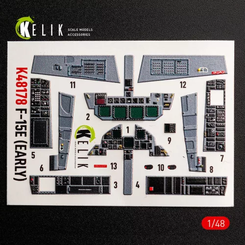 Kelik F-15E (Early) - interior 3D decals for Hasegawa - 3D belsőtér-részletező matricakészlet