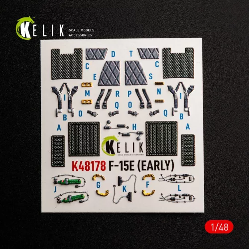 Kelik F-15E (Early) - interior 3D decals for Hasegawa - 3D belsőtér-részletező matricakészlet