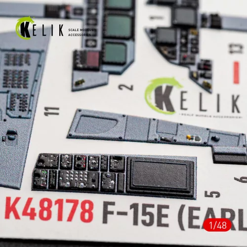 Kelik F-15E (Early) - interior 3D decals for Hasegawa - 3D belsőtér-részletező matricakészlet