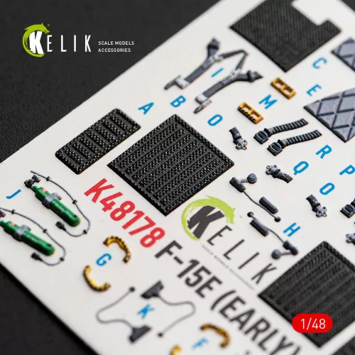 Kelik F-15E (Early) - interior 3D decals for Hasegawa - 3D belsőtér-részletező matricakészlet