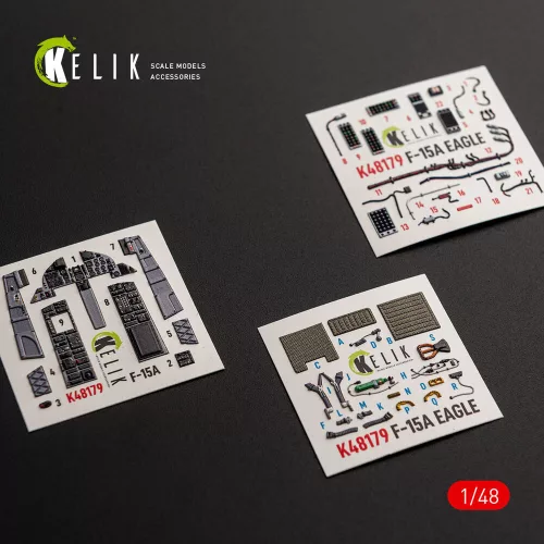 Kelik F-15A - interior 3D decals for Hasegawa - 3D belsőtér-részletező matricakészlet