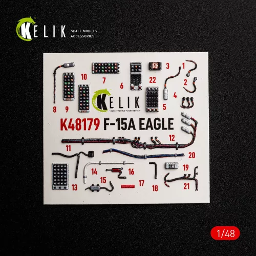 Kelik F-15A - interior 3D decals for Hasegawa - 3D belsőtér-részletező matricakészlet
