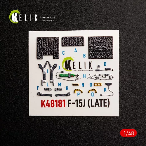 Kelik F-15J (Late) - interior 3D decals for Hasegawa - 3D belsőtér-részletező matricakészlet
