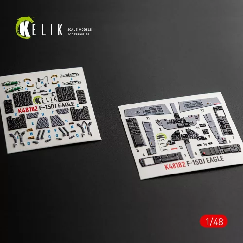 Kelik F-15DJ Eagle - interior 3D decals for Hasegawa - 3D belsőtér-részletező matricakészlet