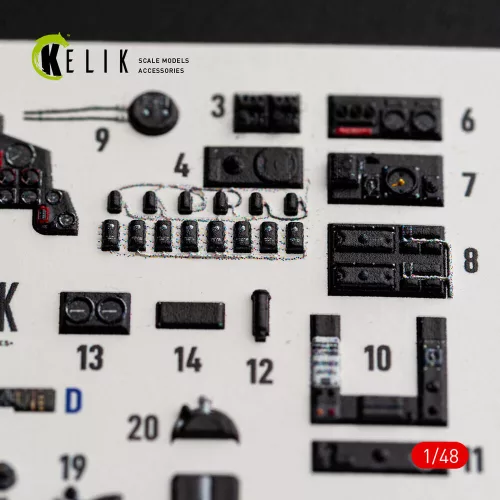 Kelik Defiant F1 - interior 3D decals for Trumpeter - 3D belsőtér-részletező matricakészlet