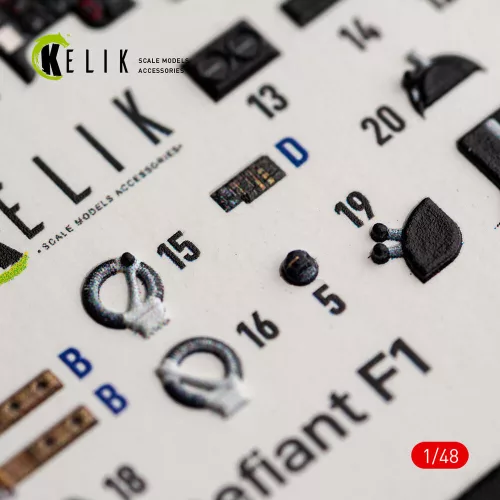 Kelik Defiant F1 - interior 3D decals for Trumpeter - 3D belsőtér-részletező matricakészlet