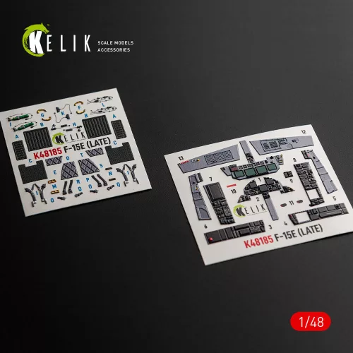 Kelik F-15E (Late) - interior 3D decals for Hasegawa - 3D belsőtér-részletező matricakészlet