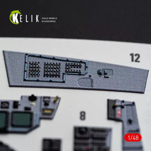 Kelik F-15E (Late) - interior 3D decals for Hasegawa - 3D belsőtér-részletező matricakészlet