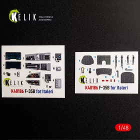   Kelik F-35B - interior 3D decals for Italeri - 3D belsőtér-részletező matricakészlet
