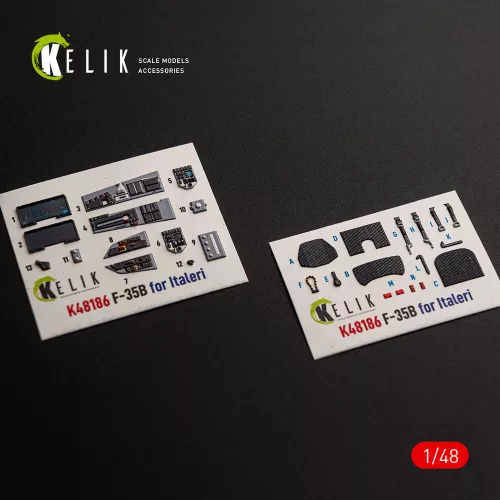 Kelik F-35B - interior 3D decals for Italeri - 3D belsőtér-részletező matricakészlet