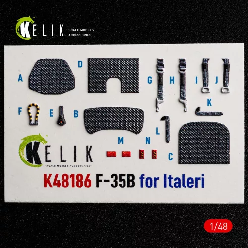 Kelik F-35B - interior 3D decals for Italeri - 3D belsőtér-részletező matricakészlet