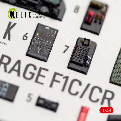 Kelik Mirage F1C/CR - interior 3D decals for Italeri - 3D belsőtér-részletező matricakészlet